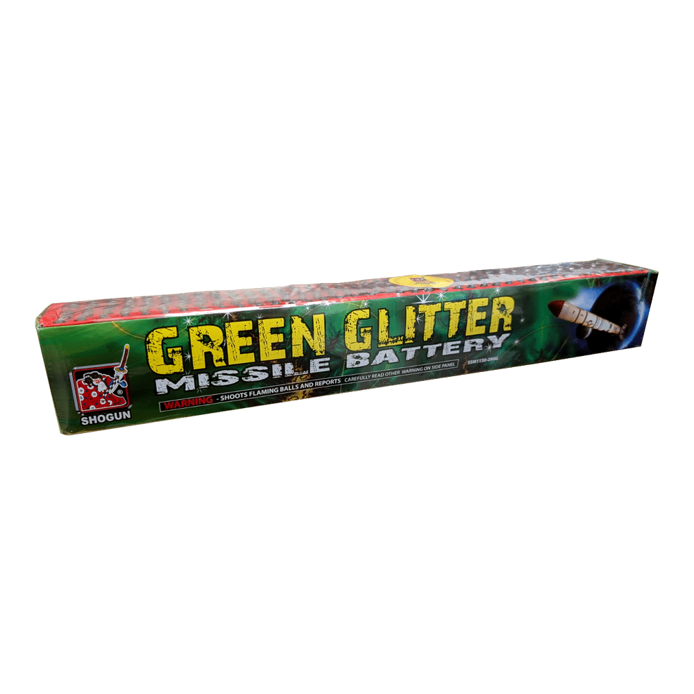 #19651-200 GREEN GLITTER MISSILE