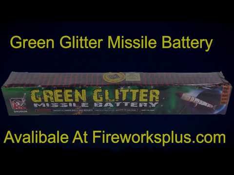 #19651-200 GREEN GLITTER MISSILE